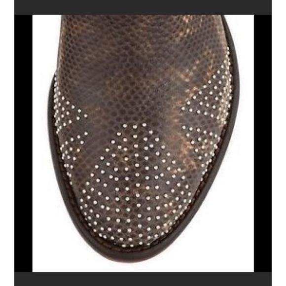 Pronto Lizard-embossed stud boots-6 - Picture 2 of 9